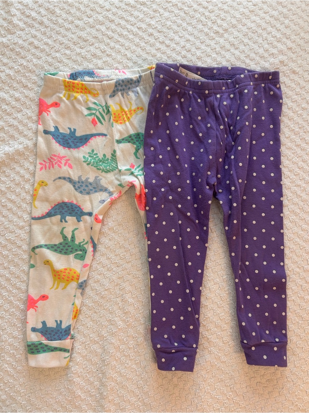 Carter's Summer Playwear Bundle Dinosaur & Purple Polka Dot Girls' Leggings
